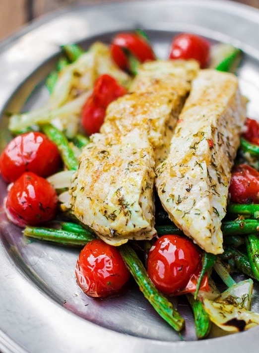 Baked Halibut and Vegetables